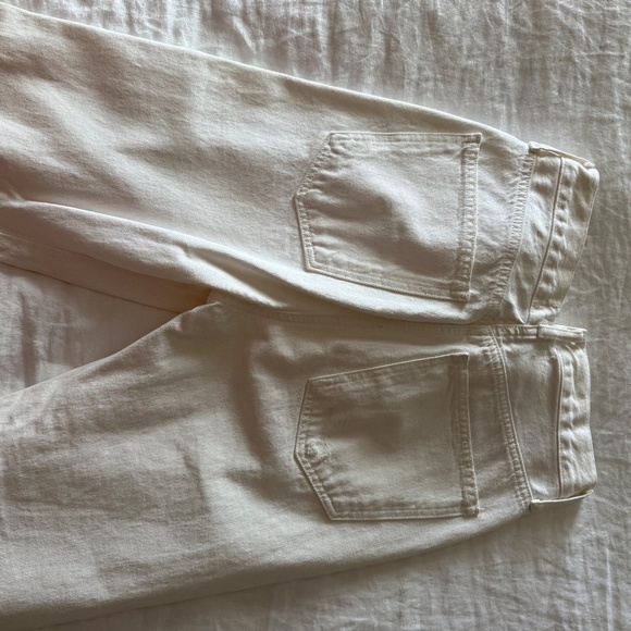 Agolde Criss Cross Straight Leg White Jeans - Size 25 - Picture 4 of 4